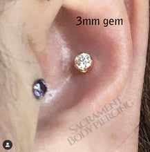 Load image into Gallery viewer, Prong set CZ solitaires - Threaded or Threadless / press fit