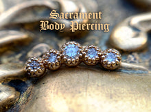 Load image into Gallery viewer, 5 gemmed cluster featuring 5 genuine diamonds - threaded