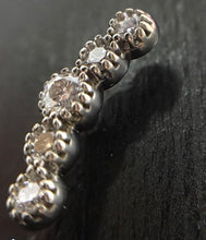 Load image into Gallery viewer, 5 gemmed cluster featuring 5 genuine diamonds - threaded