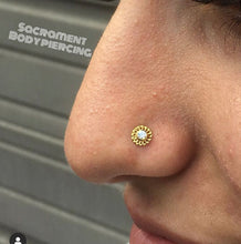 Load image into Gallery viewer, Virtue end -5mm - w/ 2mm CZ gem - Threadless or threaded