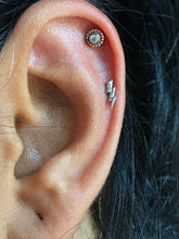 Load image into Gallery viewer, Virtue end -5mm - w/ 2mm CZ gem - Threadless or threaded