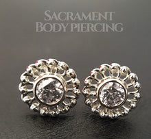 Load image into Gallery viewer, Virtue end -5mm - w/ 2mm CZ gem - Threadless or threaded