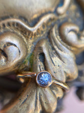 Load image into Gallery viewer, Fixed bezel set CZ seam ring - vertical orientation