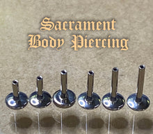 Load image into Gallery viewer, Titanium flatback posts - Threaded and universal threadless