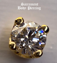 Load image into Gallery viewer, Genuine Diamond Solitaire - Prong set - threadless.  BVLA