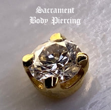 Load image into Gallery viewer, Genuine Diamond Solitaire - Prong set - threadless.  BVLA