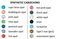 Load image into Gallery viewer, Titanium cabochon gems - threadless - 18g , 16g, 14g, universal