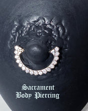 Load image into Gallery viewer, Gemmed nipple clickers- titanium