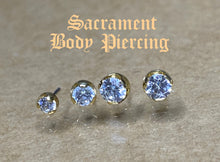 Load image into Gallery viewer, Prong set CZ solitaires - Threaded or Threadless / press fit