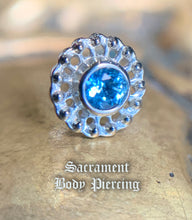 Load image into Gallery viewer, Virtue featuring swiss topaz - available in 2 sizes - 18K