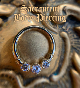 BVLA - faraway seam ring with white sapphires