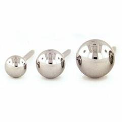 Titanium balls, half domes, disks, and spikes -  universal - threadless