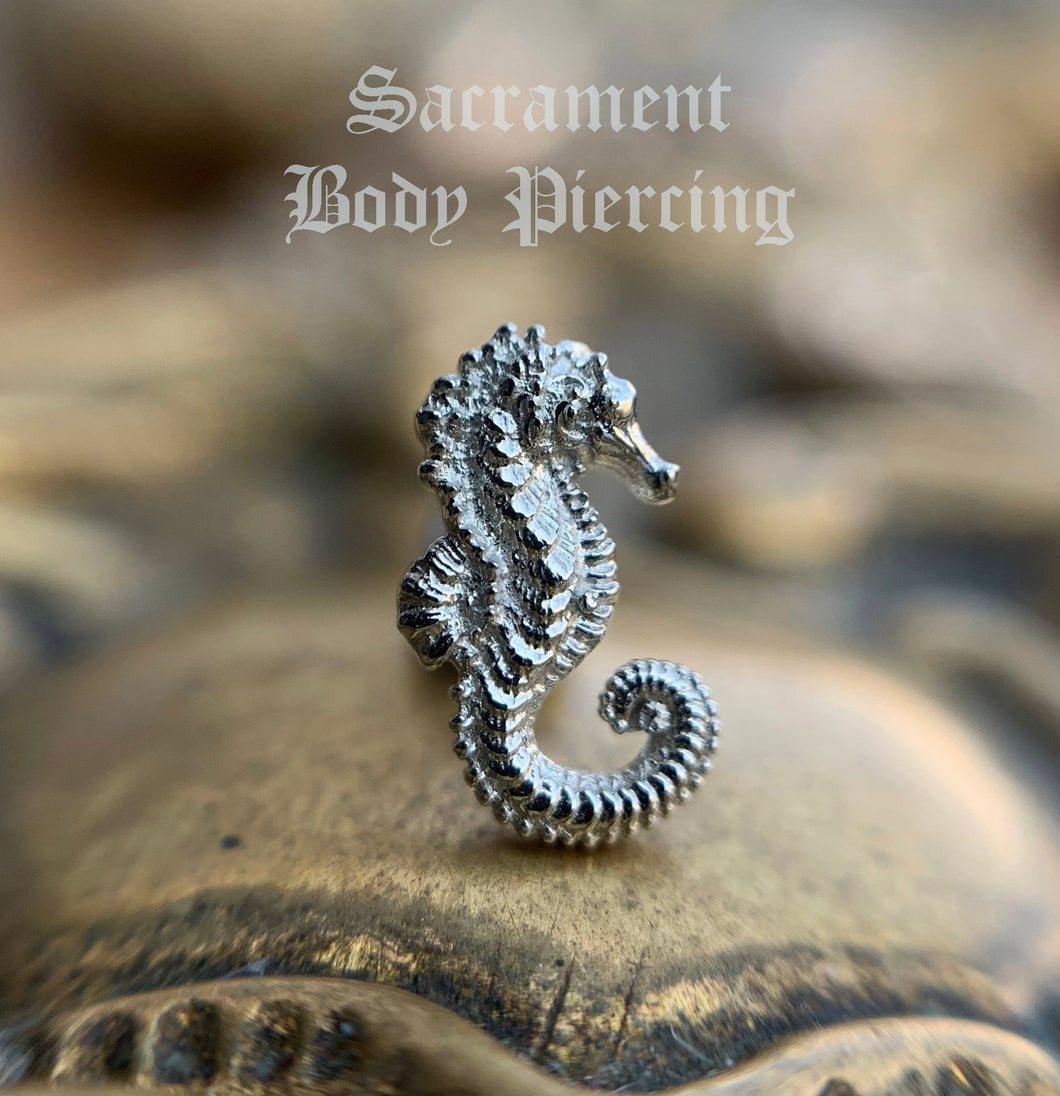 Seahorse ends - 7mm - 18k